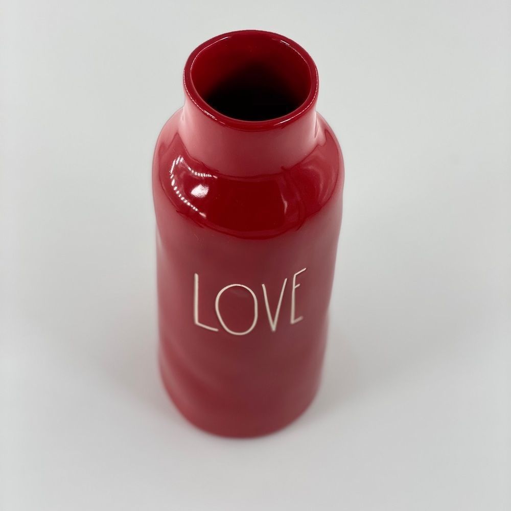 Rae Dunn Red Love Vase with White Letters - Picture 11 of 15